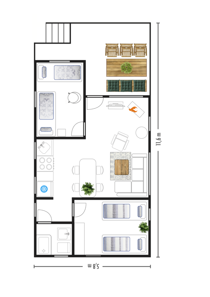 Grundriss von Ferienhaus Klein Finnland